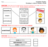 Workshop 1- ALL Articles Vocabulary Practice BUNDLE (Stage B)