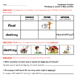Workshop 2- ALL Articles Vocabulary Practice BUNDLE (Stage B)