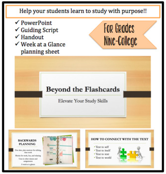 Preview of Workshop- Beyond The Flashcards: Expanding Your Study Skills