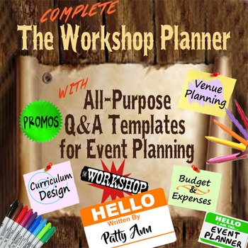 Preview of Workshop Event Class Business Marketing Project Planner Editable Guided Template