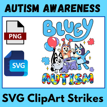 Preview of World Autism Awareness Day Craft Art SVG ClipArt Strikes