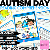 World Autism Awareness Day Reading Comprehension Worksheets