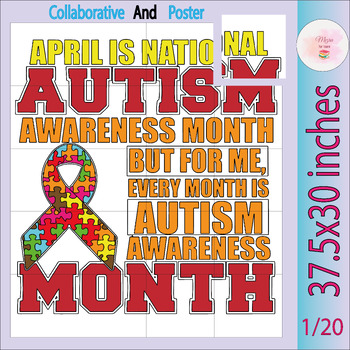 Preview of World Autism awareness Day Quotes Collaborative Coloring Posters  Bulletin Board