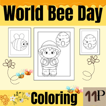 Preview of World Bee Day / Coloring pages