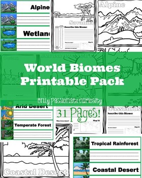 Preview of World Biomes Mini-Reports and Word Wall