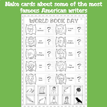 world book day 22 cliparts 6 worksheets with key no prep bundle
