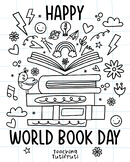World Book Day Colouring Page {By Teaching Tutifruti}