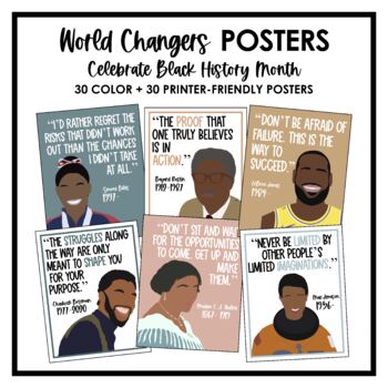 Preview of World Changers Posters: Celebrate Black History
