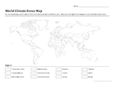 World Climate Zones Map Worksheet