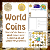 World Coins Poster and Worksheets