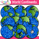 World Continent Clipart: Earth Seven Continents Map Geogra