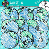 World Continent Clipart: Earth Seven Continents Map Geogra