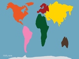 World Continent Map, Peters Projection - Interactive on Fe