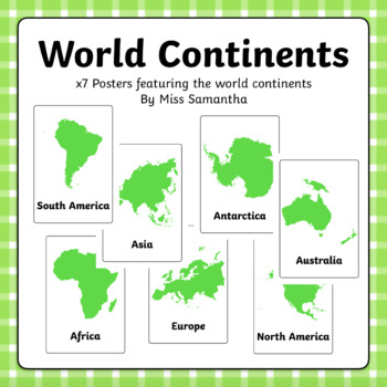 World Continent Posters by Miss Samantha | TPT