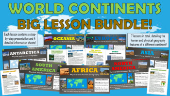 Preview of World Continents - Big Lesson Bundle!