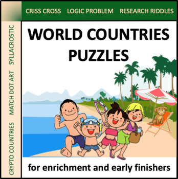 Preview of World Countries Puzzles - social studies enrichment