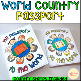 World Country Research Passport with stamps