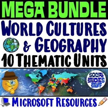 Preview of World Cultures and Geography | 10 Social Studies Units | Microsoft MEGA BUNDLE