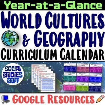 Preview of World Cultures and Geography Curriculum Calendar Planning Guide | Google