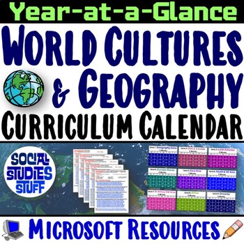 Preview of World Cultures and Geography Curriculum Calendar and Pacing Guide | Microsoft