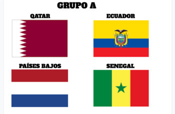 Preview of World Cup / Copa Mundial 2022 Groups- Flags / Banderas and Countries -Printable