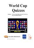 World Cup Quizzes & Webquest. Vocabulary. Sports. ESL. EFL