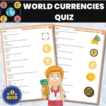 Preview of World Currencies Quiz | World Business and Geography Quiz