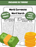 World Currencies Word Search