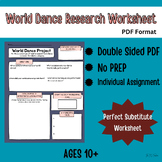 World Dance Research Worksheet