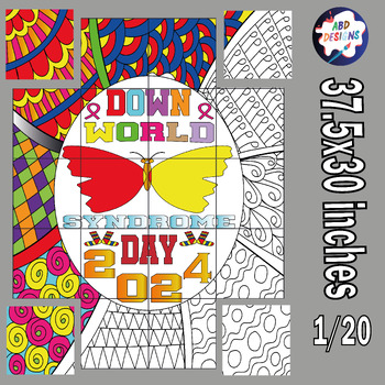 Preview of World Down Syndrome Day Activities Bulletin Board Collaborative Poster Craft Art