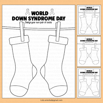 Preview of World Down Syndrome Day Activities Rock Your Socks Worksheets Projects Poster