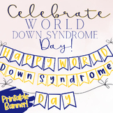 World Down Syndrome Day Banner: Digital Download Blue and Yellow