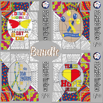 Preview of World Down Syndrome Day  Bulletin Board Collaborative Poster Craft Art/Bundle