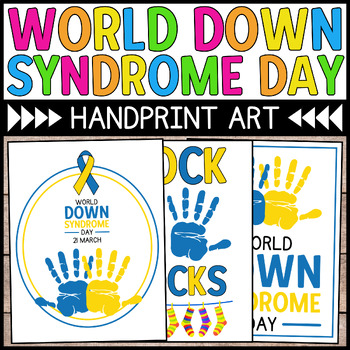 Preview of World Down Syndrome Day Handprint Art Craft Activity • Down Syndrome Awareness