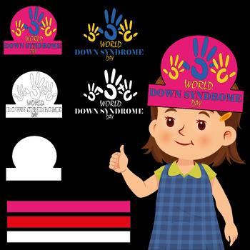 Preview of World Down Syndrome Day Hat Crafts | Down Syndrome Awareness Crown Headband