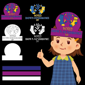 Preview of World Down Syndrome Day Hat Crafts | Down Syndrome Awareness Crown Headband
