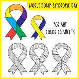 World Down Syndrome Day Pop Art Coloring Sheets Autism & D