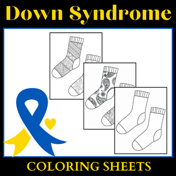 Preview of World Down Syndrome Day & Rock Your Socks Coloring Sheets - Odd Socks Day