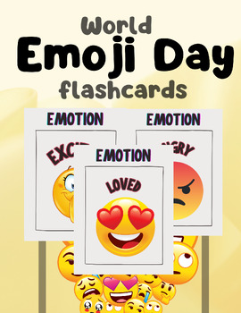 Preview of World Emoji Day Flashcards: Expressive Learning Through Emoji Language on TPT