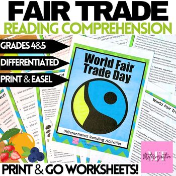 Preview of World Fair Trade Day Reading Comprehension Worksheets