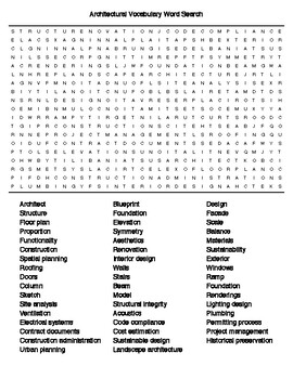World Famous Architects Crossword and Word Search Puzzles TPT