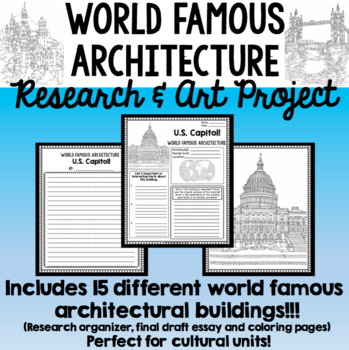 Preview of World Famous Architecture: Research & Art Project