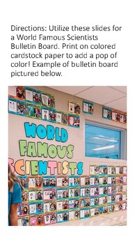 Preview of World Famous Scientists Bulletin Board