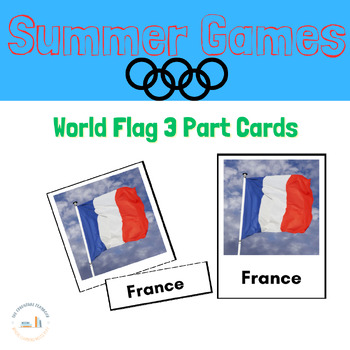 Preview of World Flag 3-Part Cards
