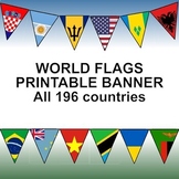 World Flags Banner - Printable - 203 Flags of the World Bu
