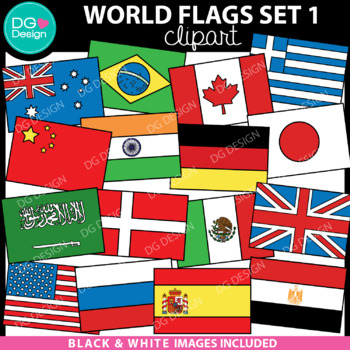 Preview of World Flags Clipart Set 1