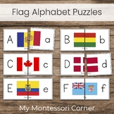 World Flags Uppercase Lowercase Alphabet Matching Puzzles,