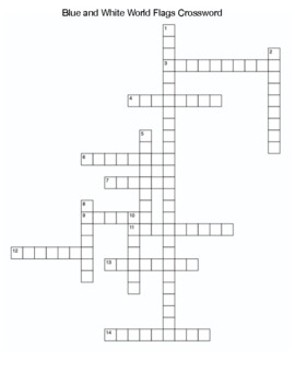 World Flags that are Blue and White Crossword by Northeast Education