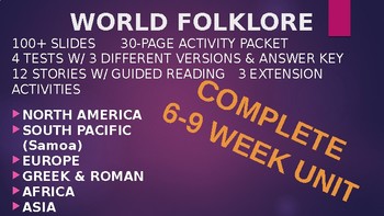 Preview of World Folklore & Mythology Close Reading Unit: (6-9) Weeks Bundled Unit