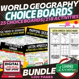 World Geography Activities, Choice Board Print & Digital G
